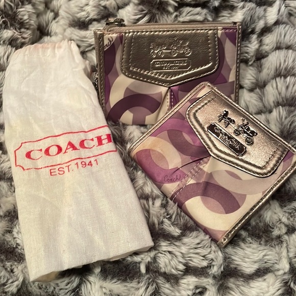 @@RARE NWOT @@ ~ COACH Mini skinny ID case and matching mini wallet. - Picture 1 of 9